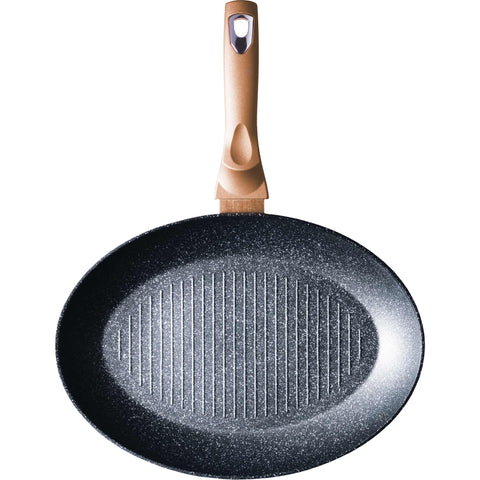  BH/7170, Sartén para pescado 35x25cm, Oro rosa, Sartén para pescado, Sartén para parrilla, Sartén, Sartenes