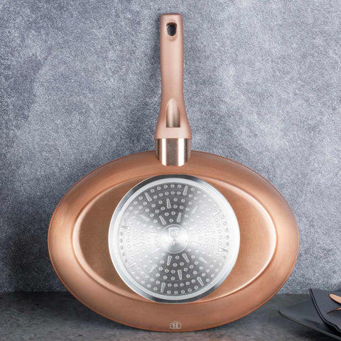  BH/7170, Sartén para pescado 35x25cm, Oro rosa, Sartén para pescado, Sartén para parrilla, Sartén, Sartenes