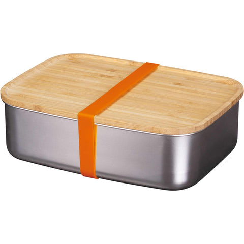 lonchera, contenedor de alimentos, caja de alimentos, almacenamiento de alimentos, tapa de bambú, lonchera, acero inoxidable,BH/7207