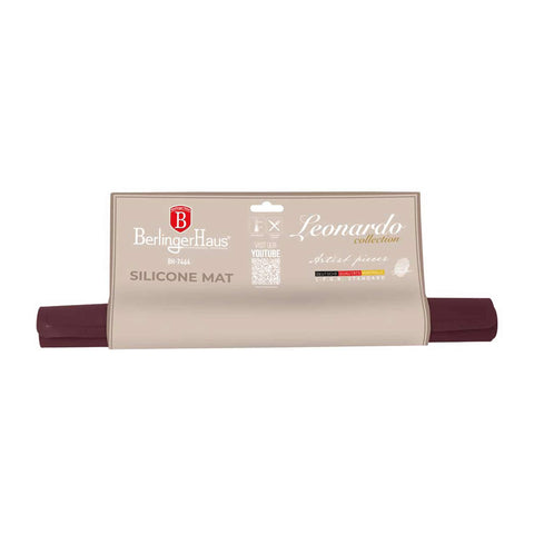  BH/7464, Tapete de silicona para hornear 62x42cm, Burdeos mate, tapete de silicona, Utensilios para hornear, Tapete para hornear