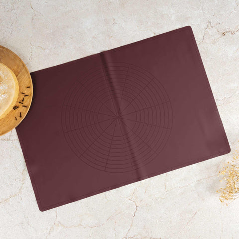  BH/7464, Tapete de silicona para hornear 62x42cm, Burdeos mate, tapete de silicona, Utensilios para hornear, Tapete para hornear