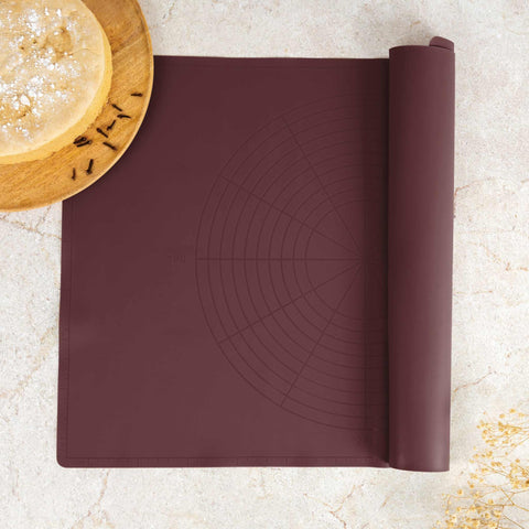  BH/7464, Tapete de silicona para hornear 62x42cm, Burdeos mate, tapete de silicona, Utensilios para hornear, Tapete para hornear