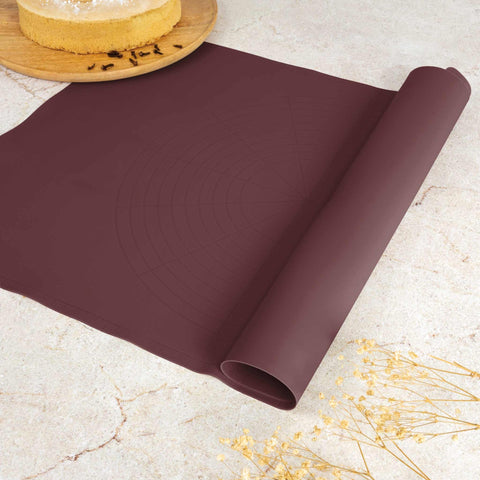  BH/7464, Tapete de silicona para hornear 62x42cm, Burdeos mate, tapete de silicona, Utensilios para hornear, Tapete para hornear