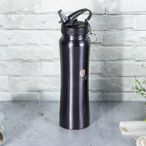  BH/7493, Botella deportiva 0,5L, Gris oscuro, Botella deportiva a., Botella deportiva, Botella de agua, Frasco, Almacenamiento de alimentos, Botella