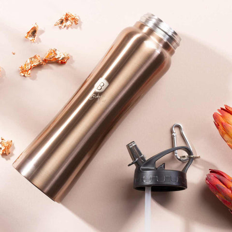  BH/7494, Botella deportiva 0,5L, Oro rosa, Botella deportiva a., Botella deportiva, Botella de agua, Frasco, Almacenamiento de alimentos, Botella