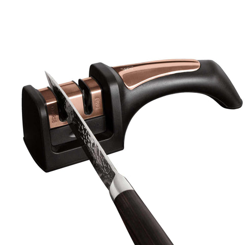  BH/7551, Afilador de cuchillos, Negro, Oro rosa, Afilador, Cuchillos y herramientas de corte