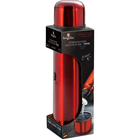  BH/7602, Termo de 0,75 l, color burdeos, rojo, termo, almacenamiento de alimentos, frasco