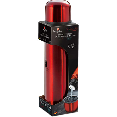  BH/7604, Termo de 1,0 l, color burdeos, rojo, termo, almacenamiento de alimentos, frasco