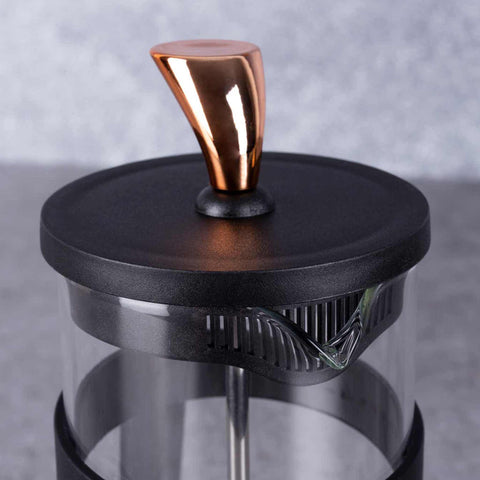  BH/7614, Cafetera de émbolo para café y té de 350 ml, negra, oro rosa, cafetera de émbolo para café y té, prensa francesa, electrodomésticos, cafetera