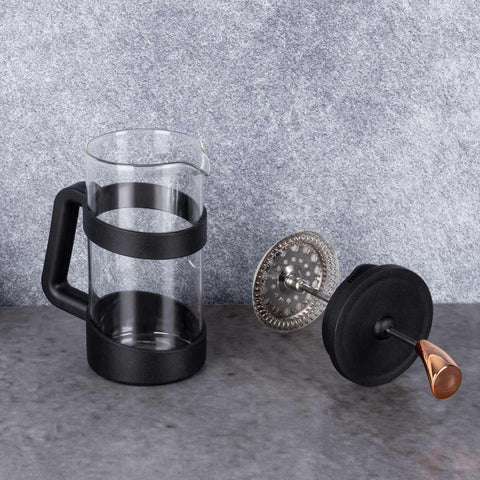  BH/7614, Cafetera de émbolo para café y té de 350 ml, negra, oro rosa, cafetera de émbolo para café y té, prensa francesa, electrodomésticos, cafetera