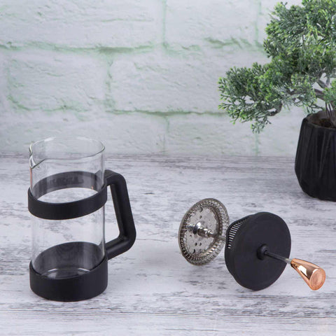  BH/7614, Cafetera de émbolo para café y té de 350 ml, negra, oro rosa, cafetera de émbolo para café y té, prensa francesa, electrodomésticos, cafetera