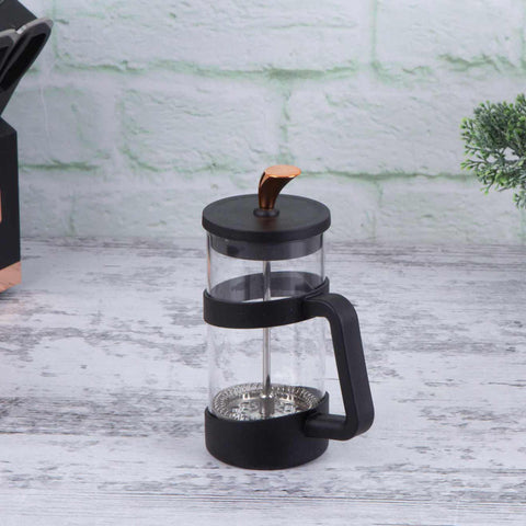 BH/7614, Cafetera de émbolo para café y té de 350 ml, negra, oro rosa, cafetera de émbolo para café y té, prensa francesa, electrodomésticos, cafetera