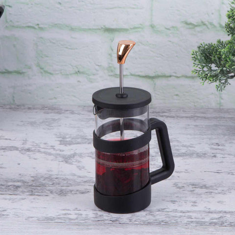  BH/7614, Cafetera de émbolo para café y té de 350 ml, negra, oro rosa, cafetera de émbolo para café y té, prensa francesa, electrodomésticos, cafetera