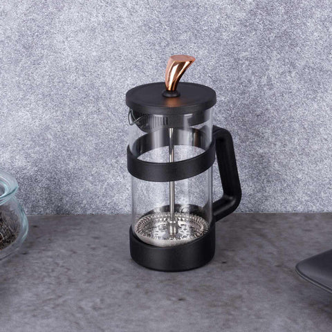  BH/7614, Cafetera de émbolo para café y té de 350 ml, negra, oro rosa, cafetera de émbolo para café y té, prensa francesa, electrodomésticos, cafetera
