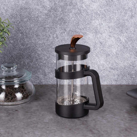  BH/7614, Cafetera de émbolo para café y té de 350 ml, negra, oro rosa, cafetera de émbolo para café y té, prensa francesa, electrodomésticos, cafetera
