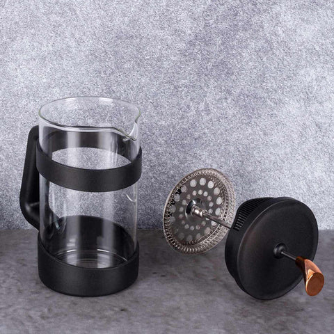 Cafetera de émbolo para café y té, prensa francesa, cafetera de émbolo para café y té, oro rosa/negro,BH/7615