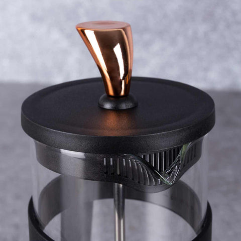  BH/7615, Cafetera de émbolo para café y té de 600 ml, Negra, Oro rosa, Cafetera de émbolo para café y té, Cafetera de émbolo para café y té, Prensa francesa, Electrodomésticos de cocina, Cafetera