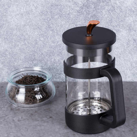 Cafetera de émbolo para café y té, prensa francesa, cafetera de émbolo para café y té, oro rosa/negro,BH/7616