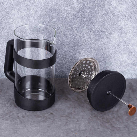 BH/7616, Cafetera de émbolo para café y té de 1000 ml, Negra, Oro rosa, Cafetera de émbolo para café y té, Cafetera de émbolo para café y té, Prensa francesa, Electrodomésticos de cocina, Cafetera