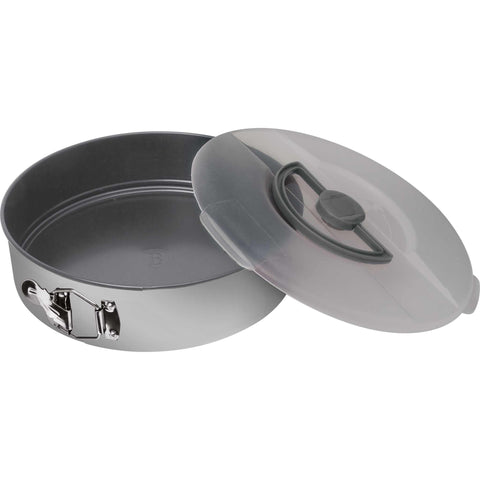 molde desmoldable redondo, molde desmoldable redondo con tapa, tapa para llevar, pasteles, utensilios para hornear, hornear, acoplar,utensilios para hornear - molde desmoldable redondo, gris mate,BH/7651