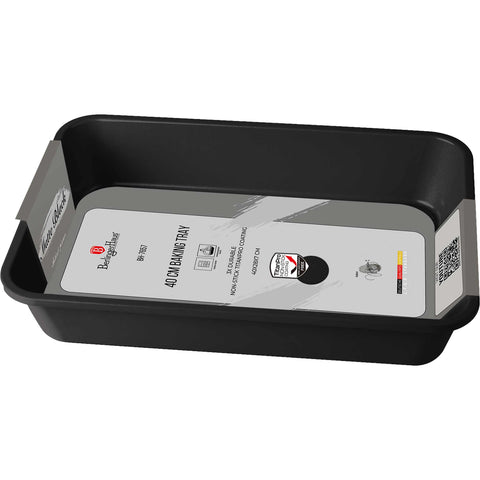  BH/7657, Asador rectangular 40x28cm, Negro mate, utensilios para hornear, asador rectangular b., asador rectangular, asador, hornear