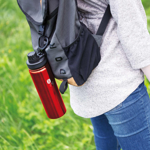  BH/7751, Botella deportiva 540 ml, Burdeos, Rojo, Botella deportiva B., Botella deportiva, Botella de agua, Frasco, Almacenamiento de alimentos, Botella