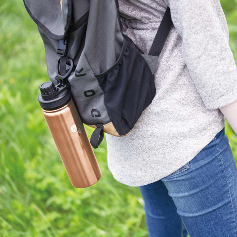  BH/7754, Botella deportiva 540 ml, Oro rosa, Botella deportiva B., Botella deportiva, Botella de agua, Frasco, Almacenamiento de alimentos, Botella