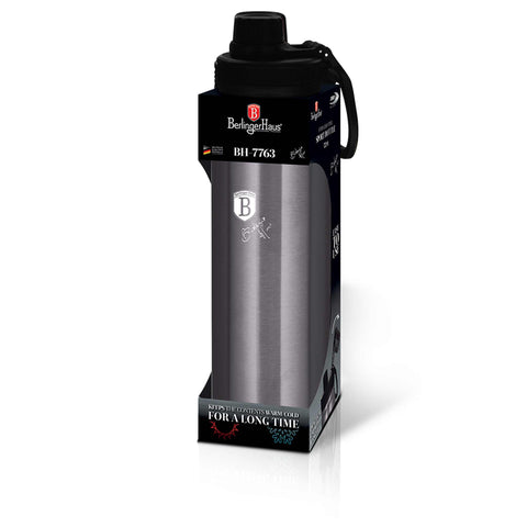  BH/7763, Botella deportiva 720 ml, Gris oscuro, Botella deportiva B., Botella deportiva, Botella de agua, Frasco, Almacenamiento de alimentos, Botella