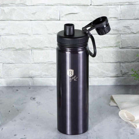  BH/7763, Botella deportiva 720 ml, Gris oscuro, Botella deportiva B., Botella deportiva, Botella de agua, Frasco, Almacenamiento de alimentos, Botella