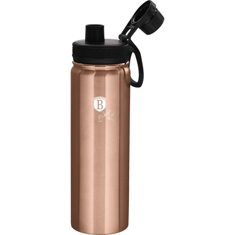  BH/7764, Botella deportiva 720 ml, Oro rosa, Botella deportiva B., Botella deportiva, Botella de agua, Frasco, Almacenamiento de alimentos, Botella