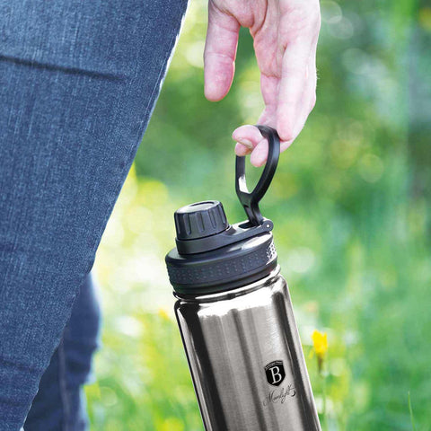  BH/7767, Botella deportiva 720ml, Acero inoxidable, Botella deportiva b., Botella deportiva, Botella de agua, Frasco, Almacenamiento de alimentos, Botella
