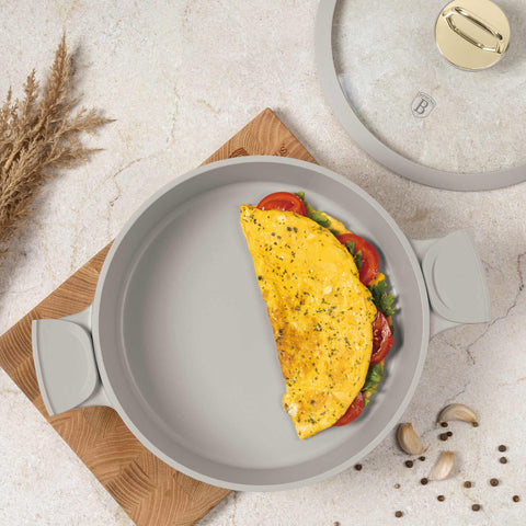  BH/7785, Olla baja con tapa 28cm, Crema Mate, Olla baja 28 cm, Aluminio fundido, Olla baja, Olla baja con tapa, Olla, Batería de cocina, Cocina, Ollas y cazuelas