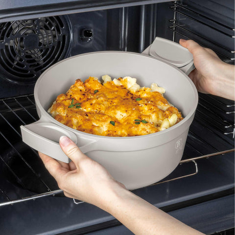  BH/7787, Cacerola con tapa 24cm, Crema Mate, Cacerola 24 cm, Aluminio fundido, Cacerola, Olla, Cacerola con tapa, Batería de cocina, Cocina, Ollas y cazuelas