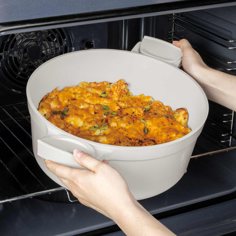  BH/7788, Cacerola con tapa 28cm, Crema Mate, Cacerola 28 cm, Aluminio fundido, Cacerola, Olla, Cacerola con tapa, Batería de cocina, Cocina, Ollas y cazuelas