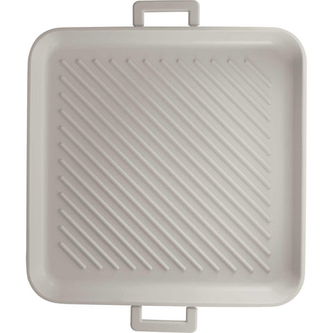  BH/7790, Parrilla cuadrada con tapa de 34 cm, Crema mate, Parrilla cuadrada de 34 cm, Aluminio fundido, Sartén, Sartén, Parrilla, Parrilla con tapa, Parrilla cuadrada, Batería de cocina, Cocina, Sartenes