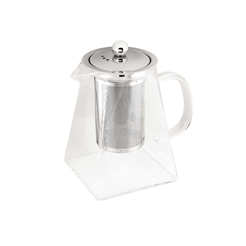 Square glass teapot with filter 750 ml