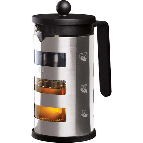 Cafetera de émbolo para café y té, prensa francesa, cafetera de émbolo para café y té, acero inoxidable, BH/7806