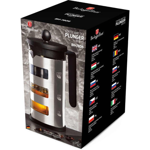  BH/7806, Cafetera de émbolo para café y té de 600 ml, acero inoxidable, cafetera de émbolo para café y té, cafetera de émbolo para café y té, prensa francesa, electrodomésticos de cocina, cafetera