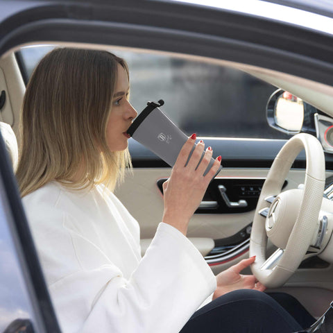  BH/7813,Taza de café 0,5L,Gris mate,Taza de café,Taza de viaje,Botella,Frasco,Vajilla,Taza