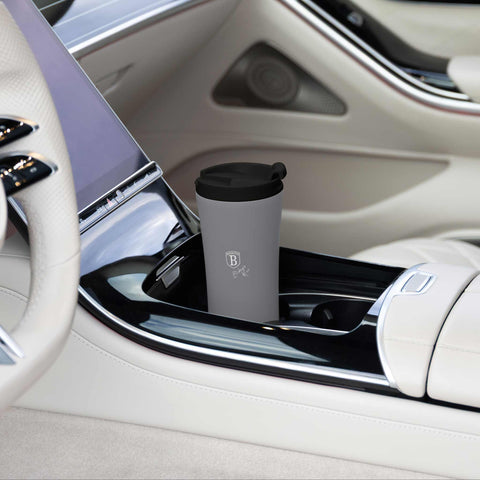  BH/7813,Taza de café 0,5L,Gris mate,Taza de café,Taza de viaje,Botella,Frasco,Vajilla,Taza