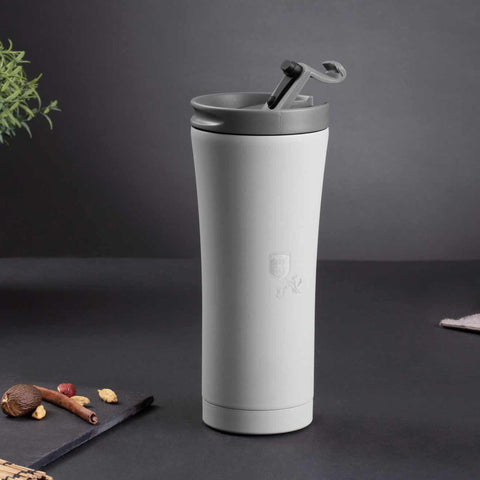 BH/7813, Taza de café 0,5L, gris mate, taza de café, taza de café de viaje, botella, termo,Berlinger Haus, Promintra
