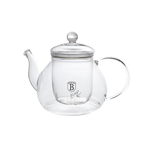 Glass teapot with glass filter 1L