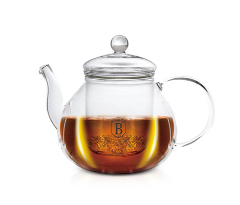 Glass teapot with glass filter 1L