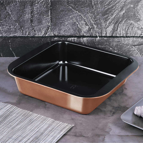  BH/7836, Asador rectangular 29,5x26,5cm, Oro rosa, utensilios para hornear, asador rectangular a., asador rectangular, asador, hornear, bandeja para asar