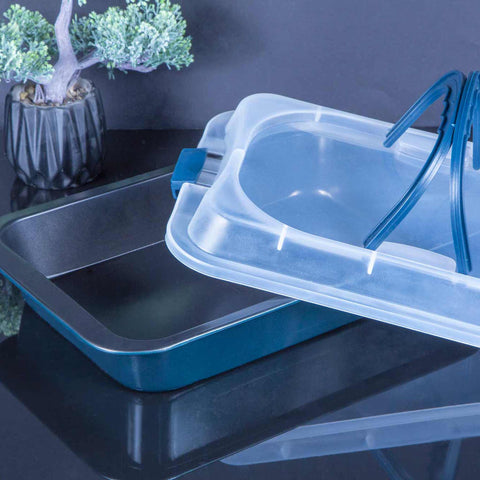  BH/7838, Asador rectangular con tapa, Aguamarina, Azul, Utensilios para hornear, Asador rectangular a., Asador rectangular, Asador, Horneado, Bandeja para asar