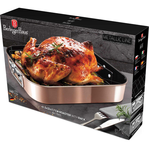  BH/7845,BH/7647,Asador con rejilla,Oro rosa,utensilios para hornear,asador,hornear,Bandeja para asar