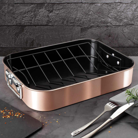  BH/7845,BH/7647,Asador con rejilla,Oro rosa,utensilios para hornear,asador,hornear,Bandeja para asar