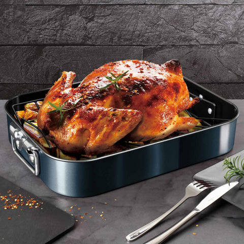  BH/7850, Asador con rejilla, Aguamarina, Azul, Utensilios para hornear, Asador, Hornear, Bandeja para asar