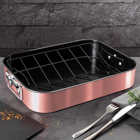  BH/7851, Asador con rejilla, Rosa, Utensilios para hornear, Asador, Hornear, Bandeja para asar
