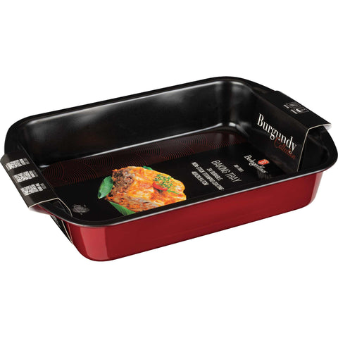  BH/7861,BH/1541,BH/1541A,BH/8682,BL-3218, Asador rectangular 40x28,5cm,Borgoña,Rojo,utensilios para hornear,asador rectangular a.,asador rectangular,asador,hornear,Bandeja para asar